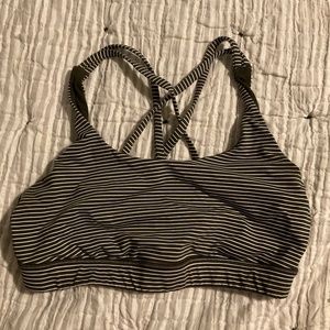Lululemon Olive stripe Energy Bra